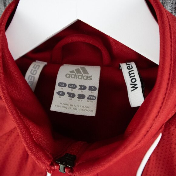 Adidas Womens Glenmary Track Jacket Red medium - Picture 4 of 8